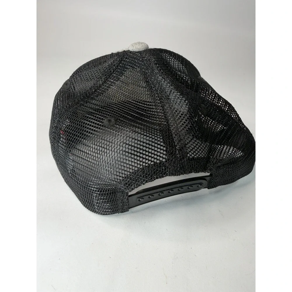 Tincup Mountain Whiskey Hat Cap Snapback Gray Black Mesh Back Round Patch